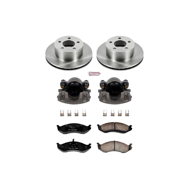 Power Stop 90-99 Jeep Cherokee Front Autospecialty Brake Kit w/Calipers KCOE2119