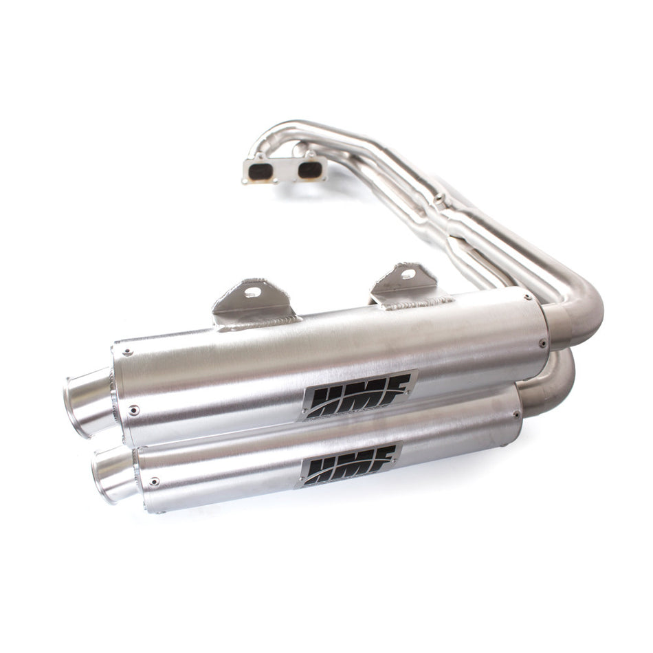 HMF Side By Side Exhaust Brushed Performance Dual System 35556606071