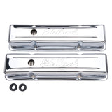 Edelbrock Valve Cover Signature Series Chevrolet 1959-1986 262-400 CI V8 Tall Chrome 4649