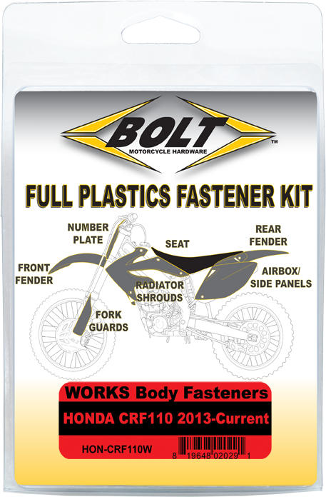 BOLT Body Work Fastener Kit HON-CRF110W