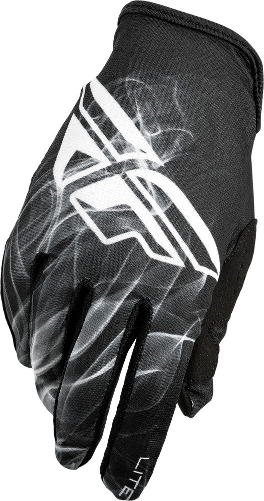 FLY RACING Lite Gloves Black/White Sz 4 368-01404