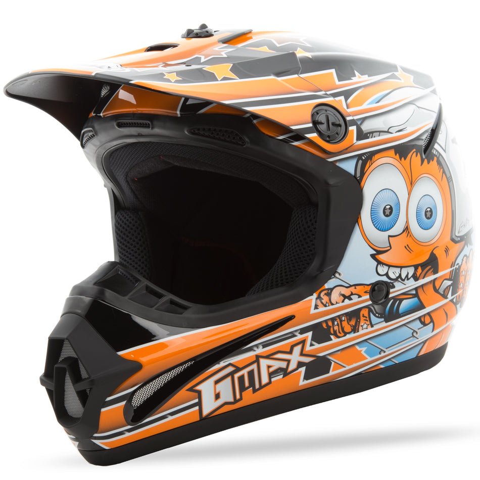 GMAX Youth Gm-46.2y Superstar Helmet Black/Orange Yl G3465252 TC-6