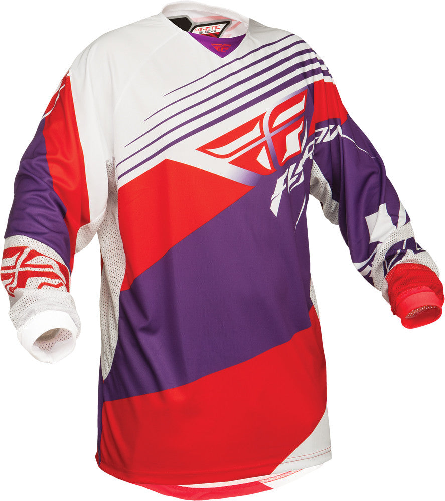 FLY RACING Kinetic Blocks Jersey Purple/Red/White S 367-529S