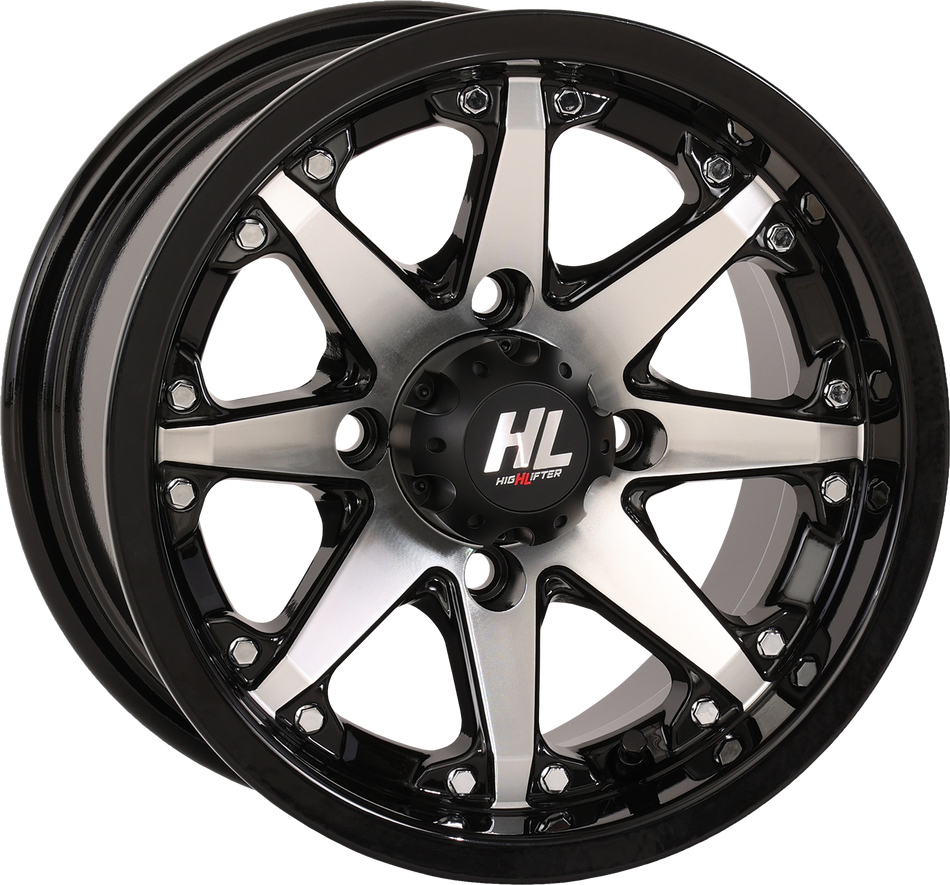 HIGH LIFTER Wheel - HL10 - Front/Rear - Gloss Black w/Machined - 12x7 - 4/110 - 4+3 12HL10-1110