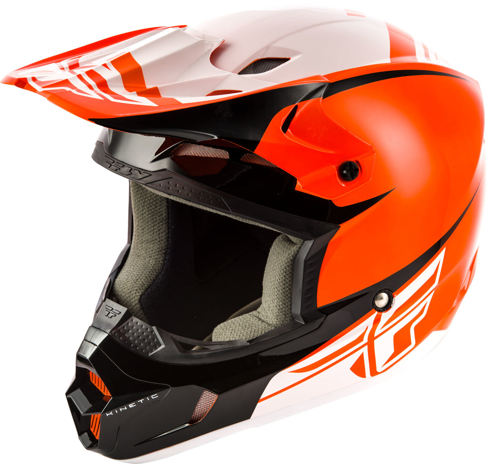 FLY RACING Kinetic Sharp Helmet Orange/Black Yl 73-3408-3