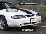 Raxiom 94-98 Mustang Axial Series Cobra Style Headlights- Black Housing (Clear Lens) 49050