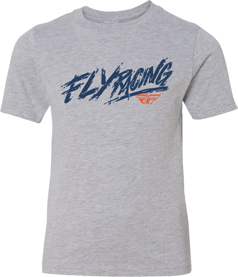 FLY RACING Youth Fly Khaos Tee Grey Yl 352-0022YL