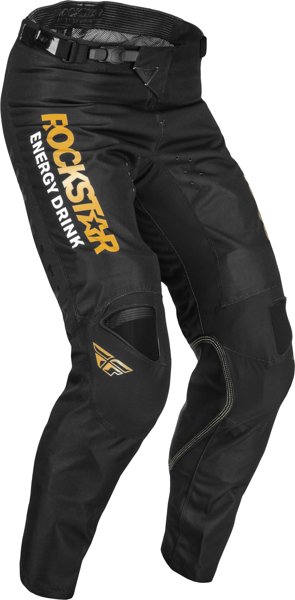 FLY RACING Kinetic Rockstar Pants Black/Gold Sz 34 375-03334