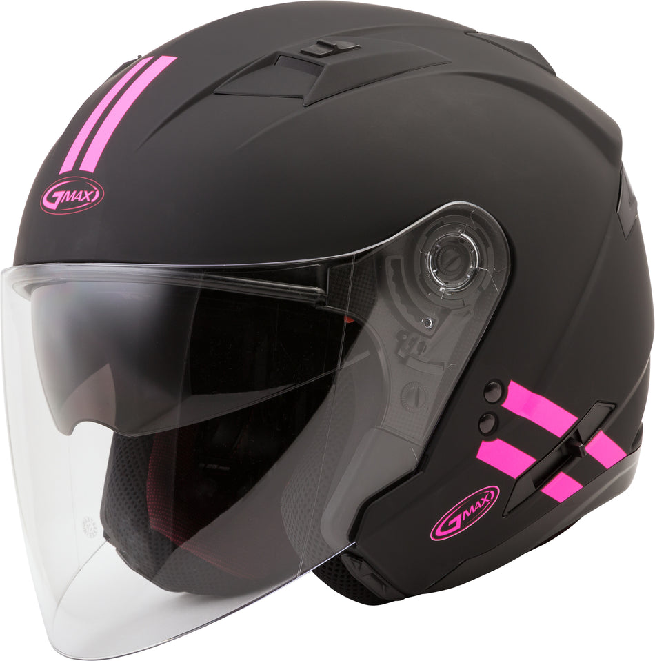 GMAX Of-77 Open-Face Downey Helmet Matte Black/Pink Md G3774405