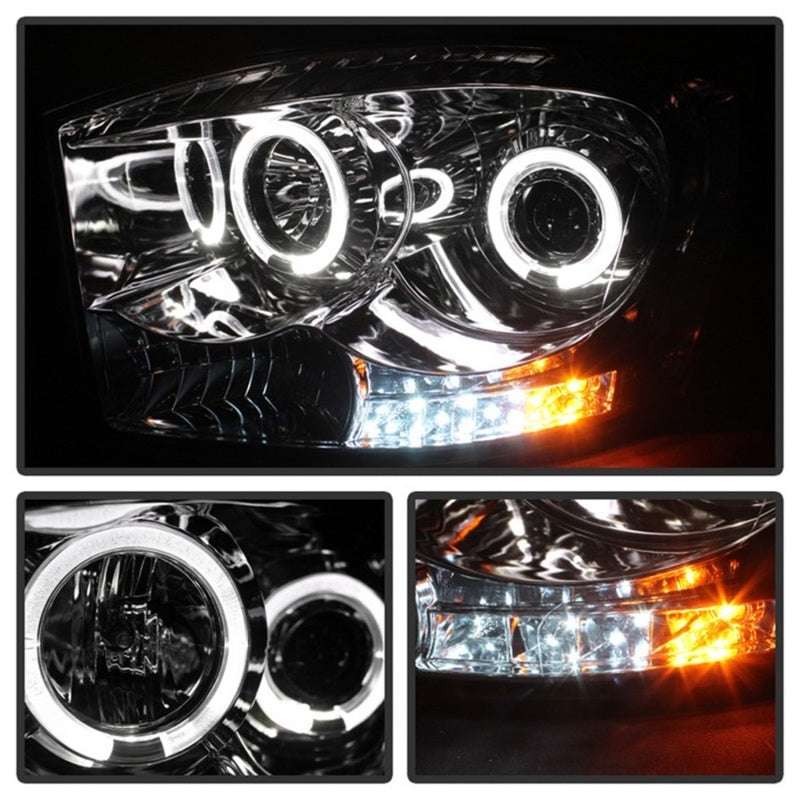 Spyder Dodge Ram 1500 06-08/Ram 2500 06-09 Projector Headlights LED Halo LED Chrm PRO-YD-DR06-HL-C 5010018