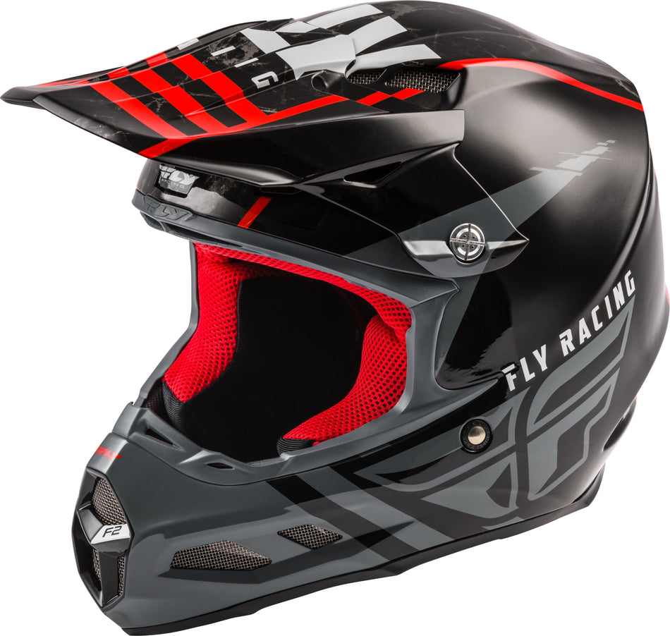 FLY RACING F2 Carbon Granite Helmet Red/Black/White Md FL06-12 M