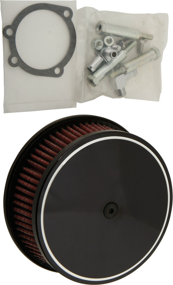 HARDDRIVE Round Air Cleaner Hp Classic Smooth Blace 5-7/8" 120302
