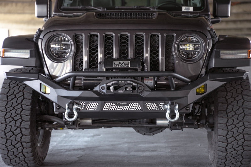 DV8 Offroad 07-18 Jeep Wrangler JK / 18-23 Wrangler JL / 20-23 Gladiator JT MTO Series Front Bumper FBJL-12