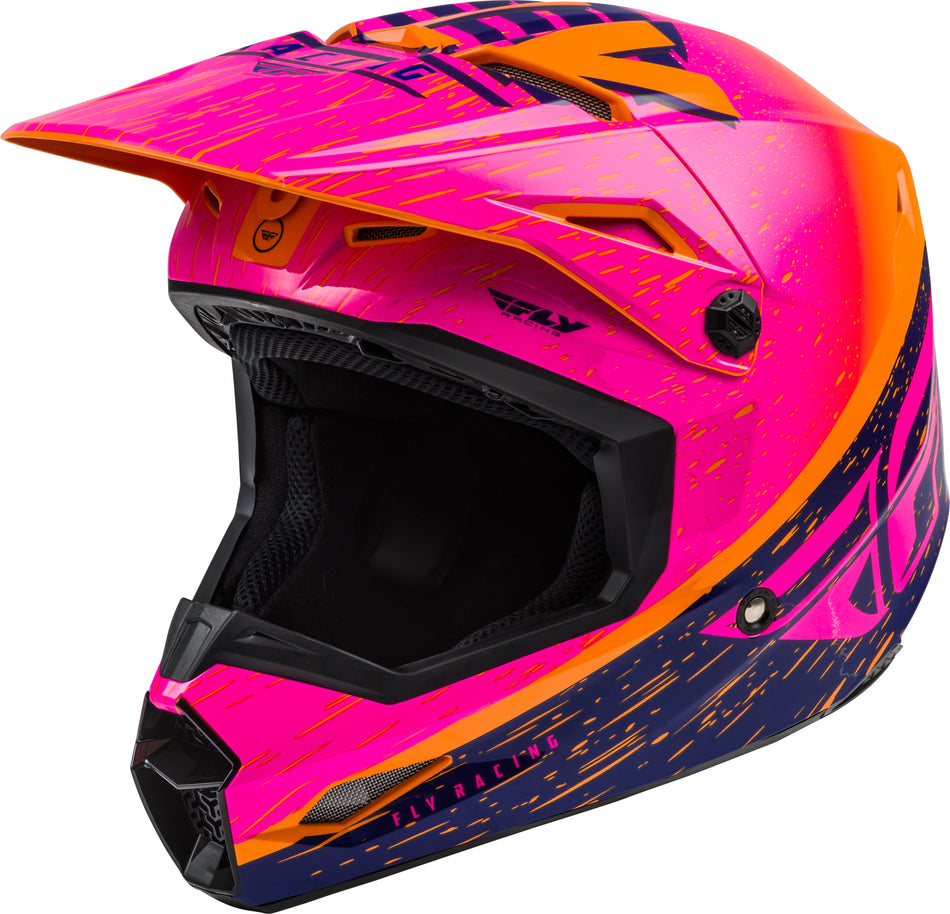 FLY RACING Kinetic K120 Helmet Orange/Pink/Dark Blue Ym 73-8624YM
