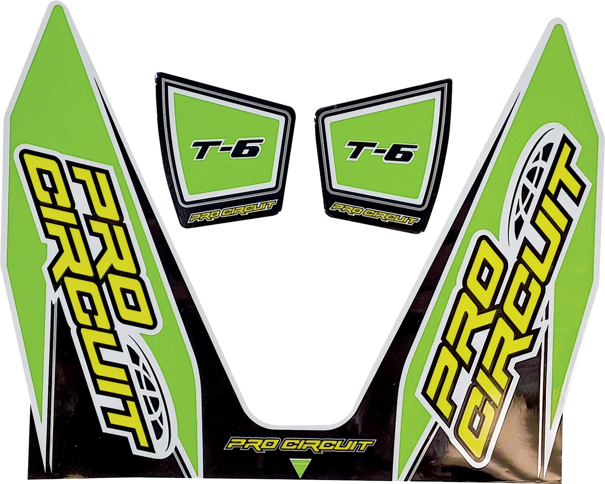 PRO CIRCUIT T-6 Decal - Green DC22T6-GRN