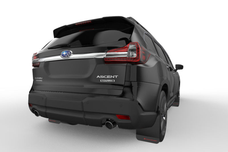 Rally Armor 18-19 Subaru Ascent UR Black Mud Flap w/ Grey Logo