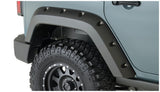 Bushwacker 07-18 Jeep Wrangler Unlimited Pocket Style Flares 2pc 4-Door Sport Utility Only - Black 10080-02