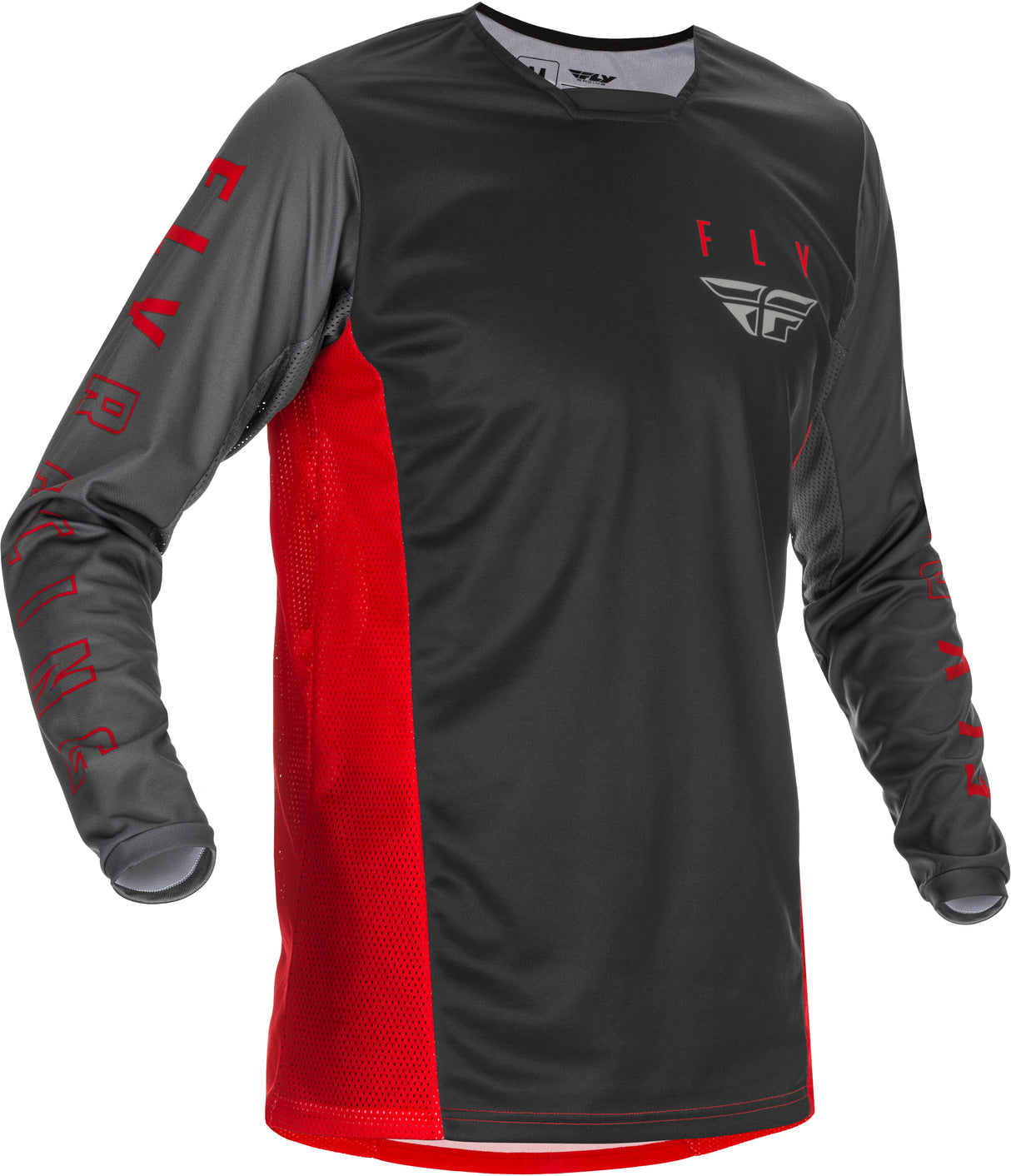 FLY RACING Youth Kinetic K121 Jersey Red/Grey/Black Ym 374-422YM