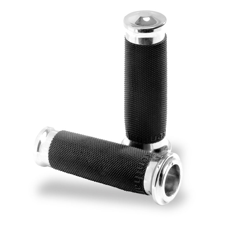 Performance Machine Contour Renthal Wrapped Grips - Chrome