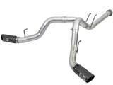 aFe ATLAS 4in DPF-Back Alum Steel Exhaust System w/Black Tip 2017 Ford Diesel Trucks V8-6.7L (td) 49-03092-B