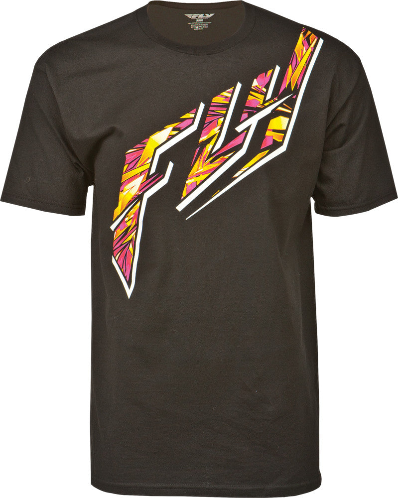 FLY RACING Shatter Tee Black M 352-0650M
