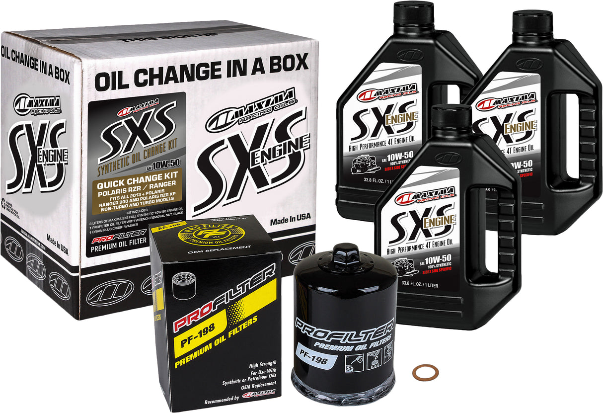 MAXIMASxs Quick Change Kit 10w-50 With Black Oil Filter90-219013