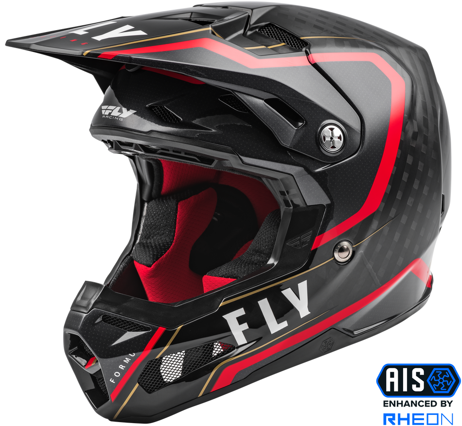 FLY RACING Formula Carbon Axon Helmet Black/Red 2x 73-44222X