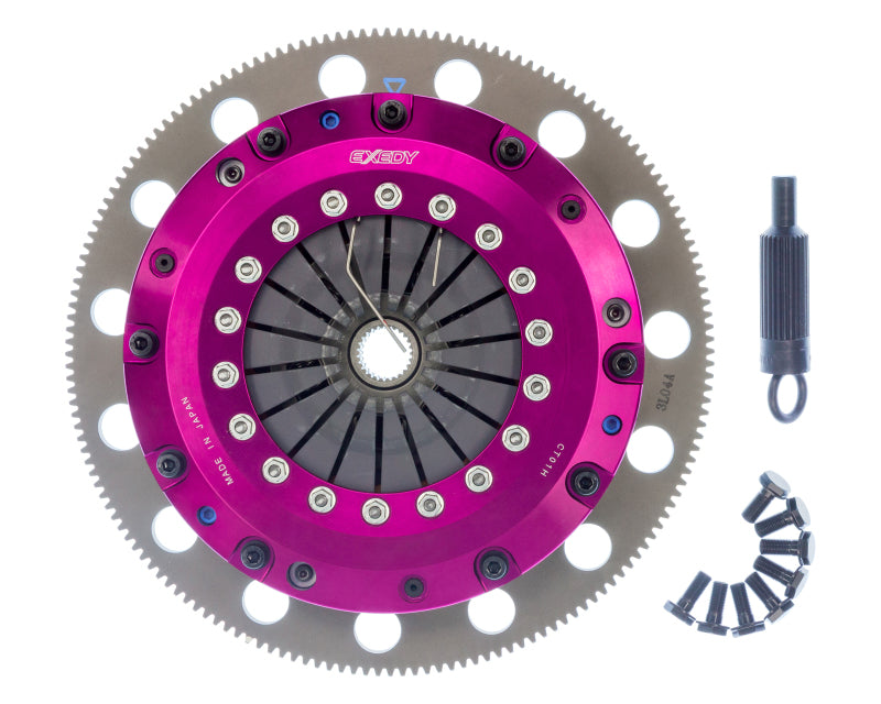 Exedy 96-16 Ford Mustang V8 4.6L/5.0L Hyper Twin Cerametallic Clutch Sprung Disc Push Type Cover ET03XD