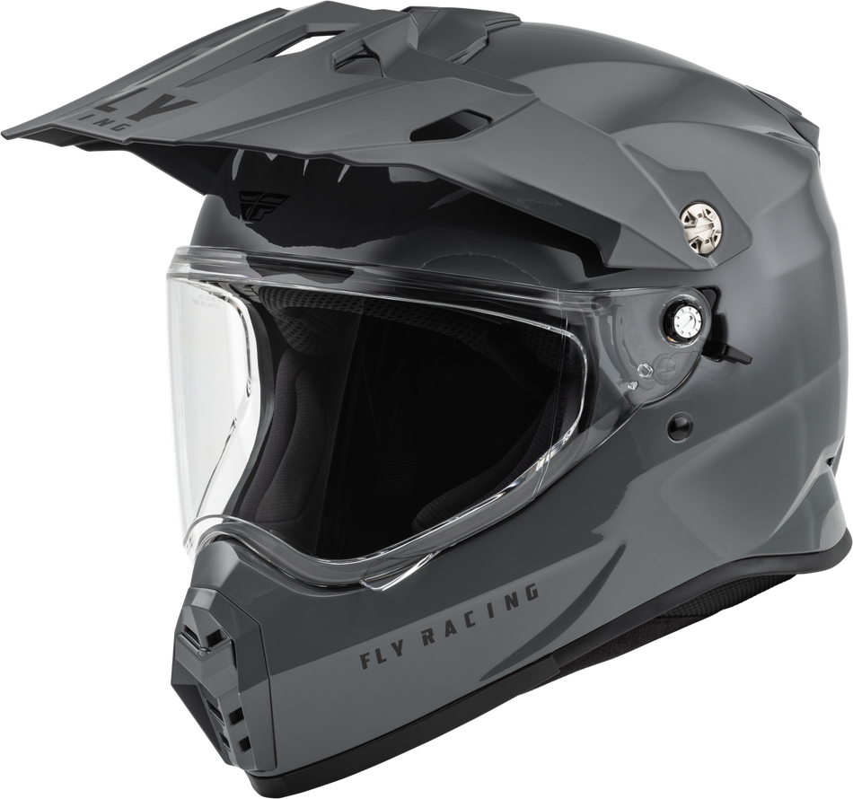 FLY RACING Trekker Solid Helmet Grey Lg 73-7020L