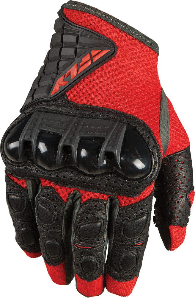 FLY RACING Coolpro Force Gloves Red/Black Lg #5841 476-4111~4
