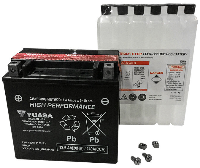 YUASA Battery Ytx14h-Bs Maintenance Free YUAM6RH4H