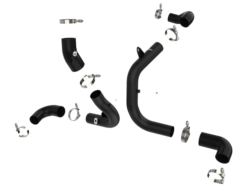 aFe BladeRunner 15-20 VW GTI (MKVII) L4-2.0L (t) Aluminum Hot and Cold Charge Pipe Kit Black 46-20414-B