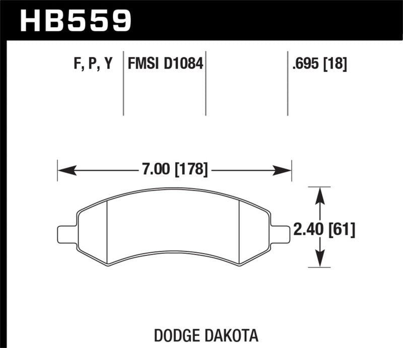 Hawk LTS Street Brake Pads KHB559Y.695