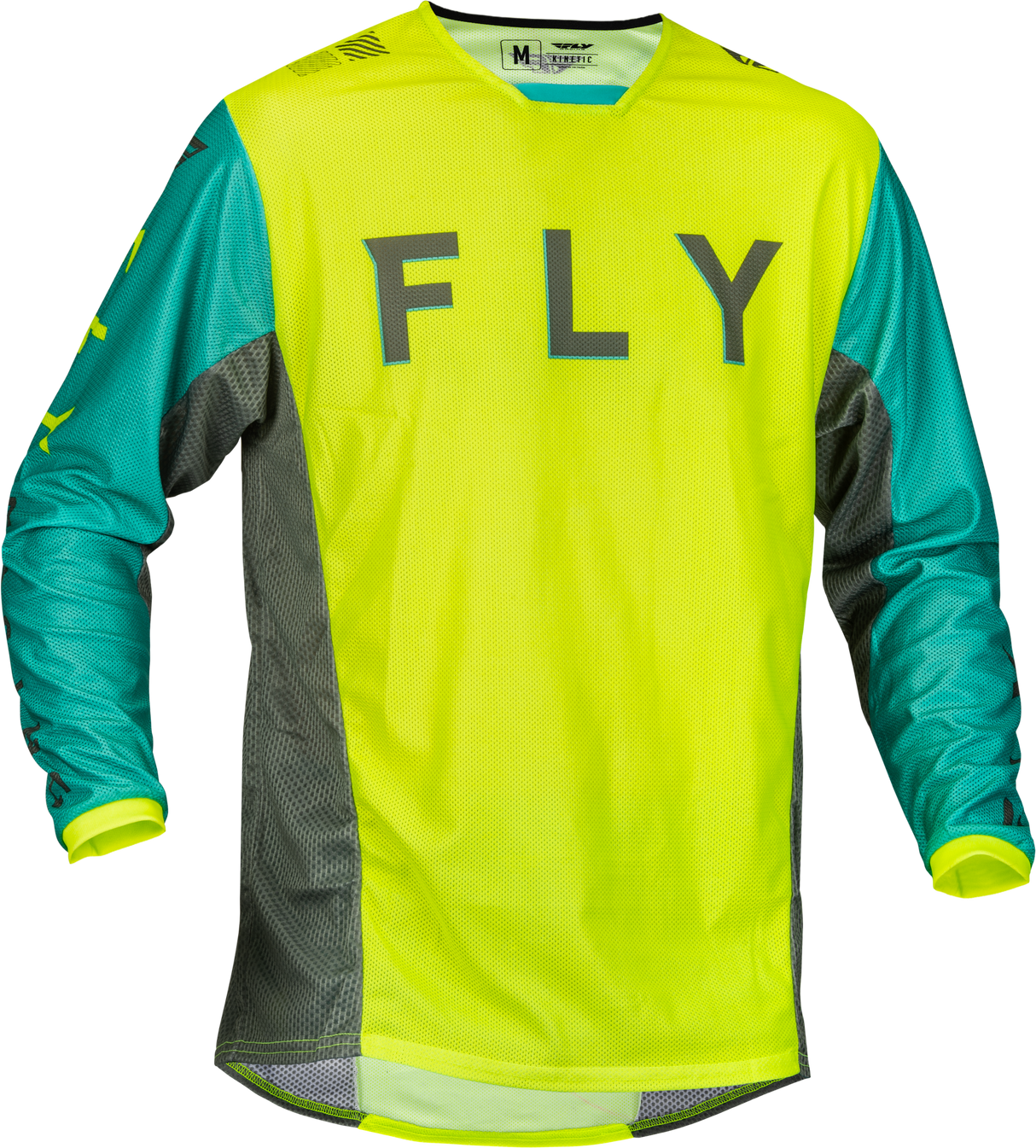 FLY RACING Kinetic Mesh Kore Jersey Hi-Vis/Teal/Grey Sm 377-316S