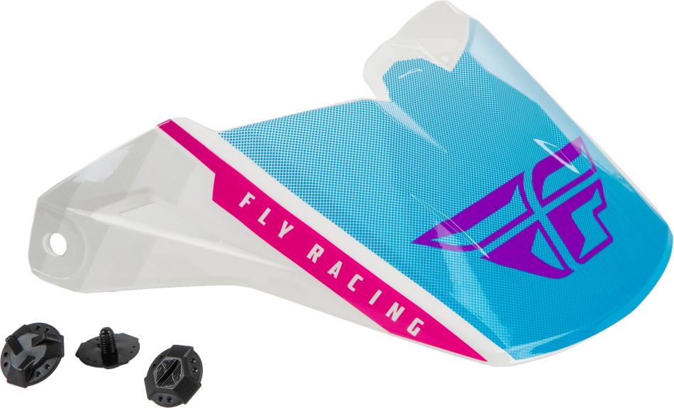 FLY RACING Kinetic Drift Helmet Visor Pink/White/Blue F73-88205
