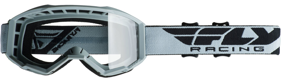 FLY RACING Youth Focus Goggle Grey W/Clear Lens FLC-003