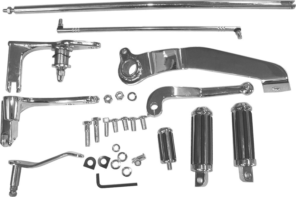 HARDDRIVE Forward Control Kit W/Chrome Mounting Plates And Pegs 56095