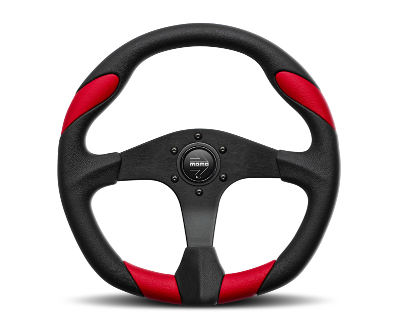 Momo Quark Steering Wheel 350 mm - Black Poly/Black Spokes QRK35BK0R