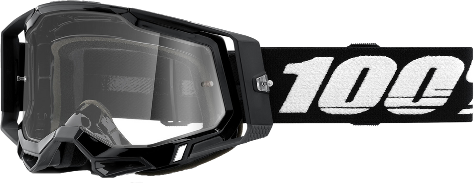 100% Racecraft 2 Goggle Black Clear Lens 50009-00001