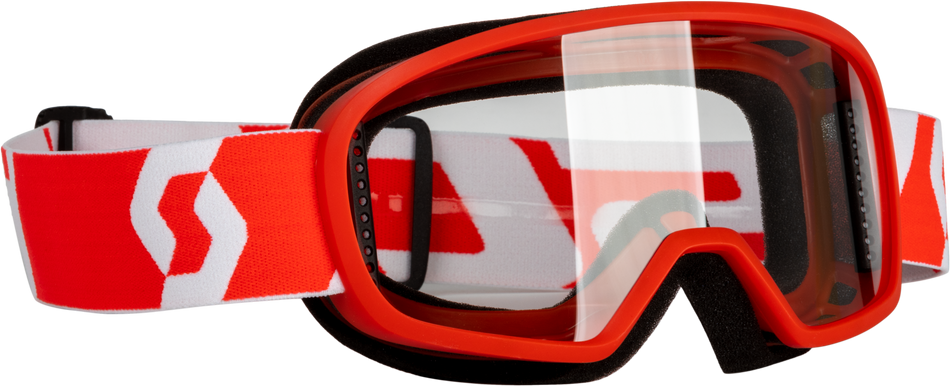 SCOTT Youth Buzz Mx Goggle Red/White W/Clear 272838-1005043