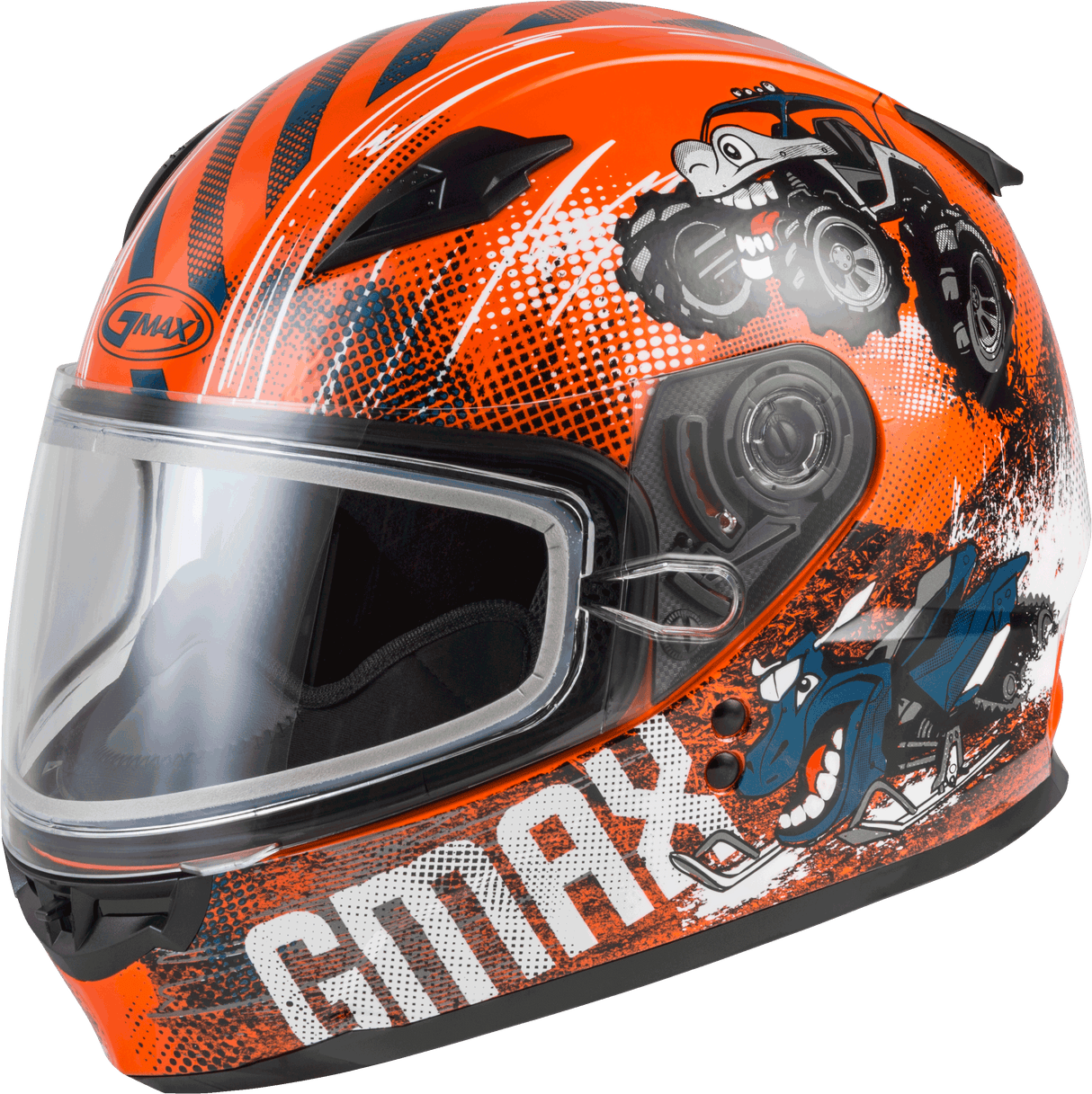 GMAX Youth Gm-49y Beasts Snow Helmet Orange/Blue/Grey Ym G24911271