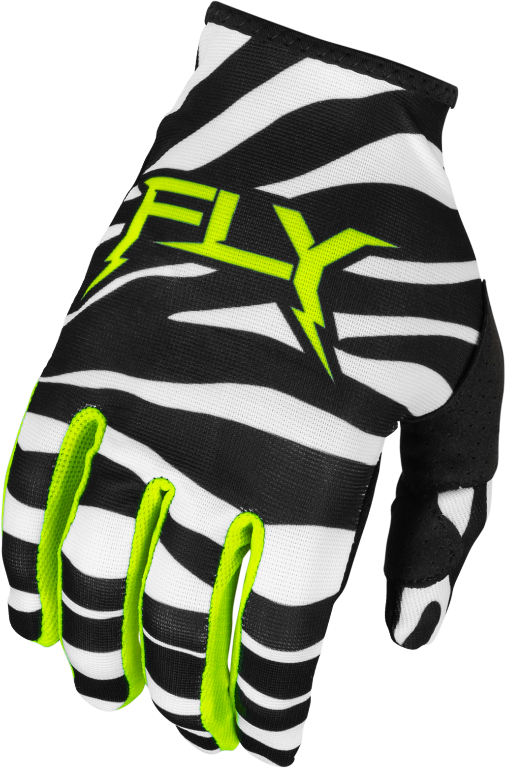 FLY RACING Youth Lite Uncaged Gloves Black/White/Neon Green Yl 377-742YL