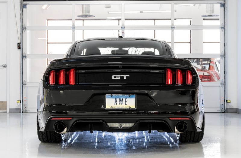 AWE Tuning S550 Mustang GT Cat-back Exhaust - Touring Edition (Diamond Black Tips) 3015-33084