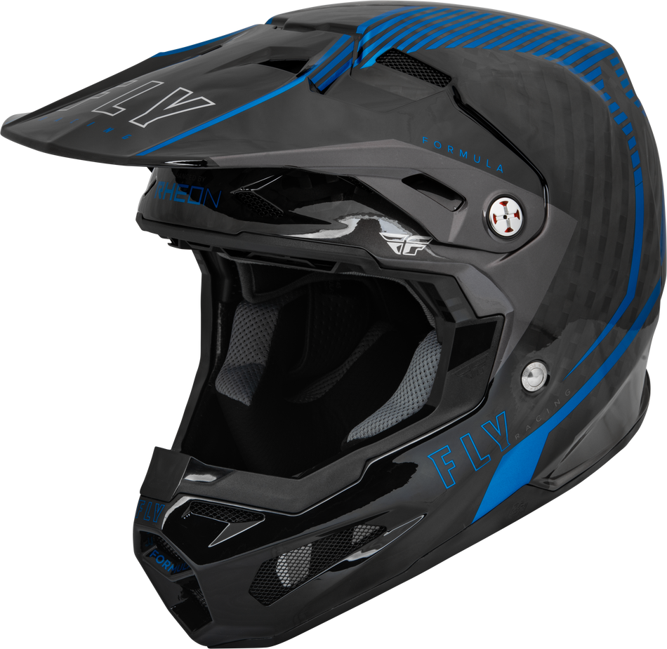 FLY RACING Youth Formula Carbon Tracer Helmet Blue/Black Yl 73-4440YL