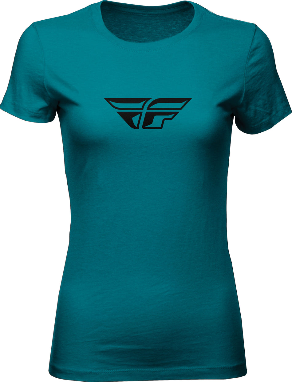 FLY RACING Women's Fly F-Wing Tee Teal 2x 356-04832X