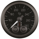 Autometer Stack Instruments 52mm 140-280 Deg F 1/8in NPTF Male Pro Control Oil Temp Gauge - Black ST3510