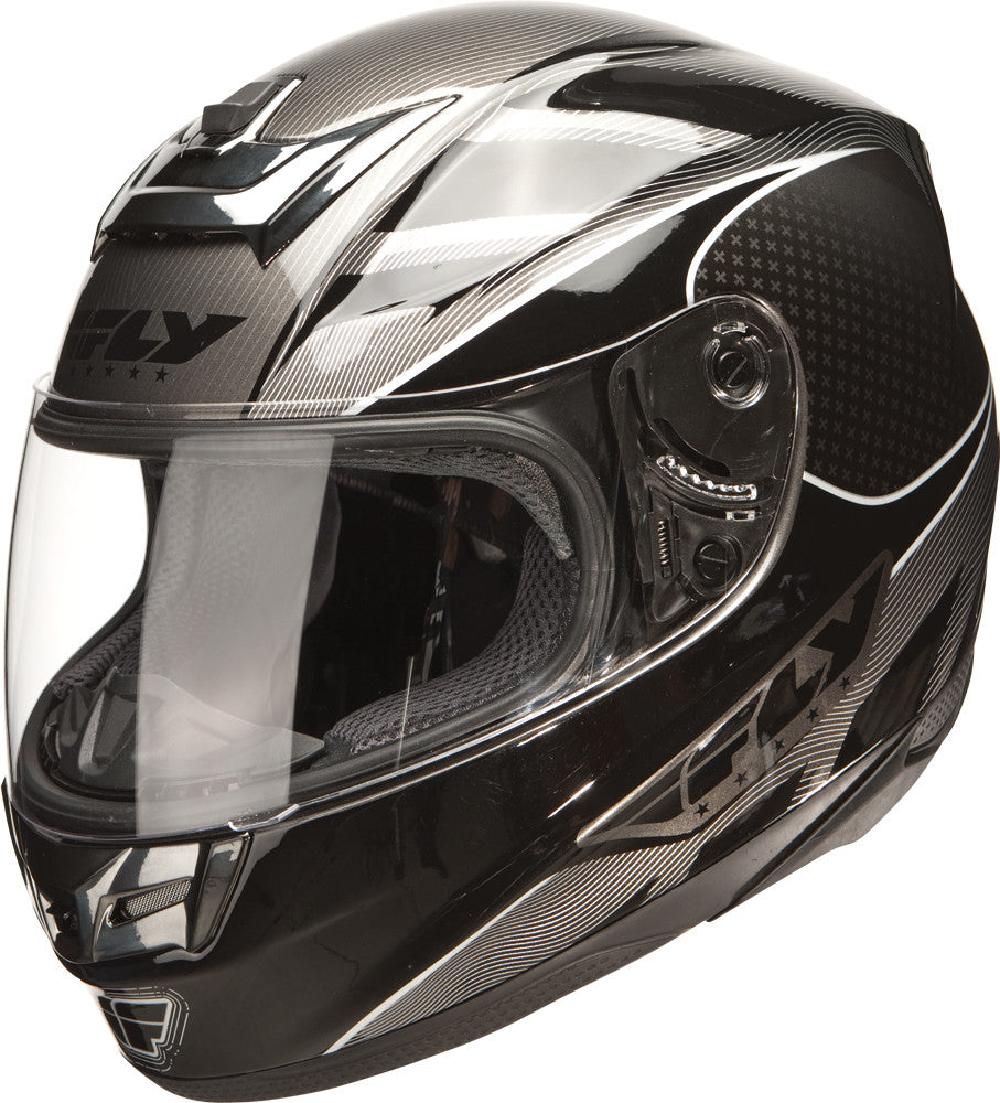 FLY RACING Paradigm Helmet Black/Silver 2 X 73-8011-6