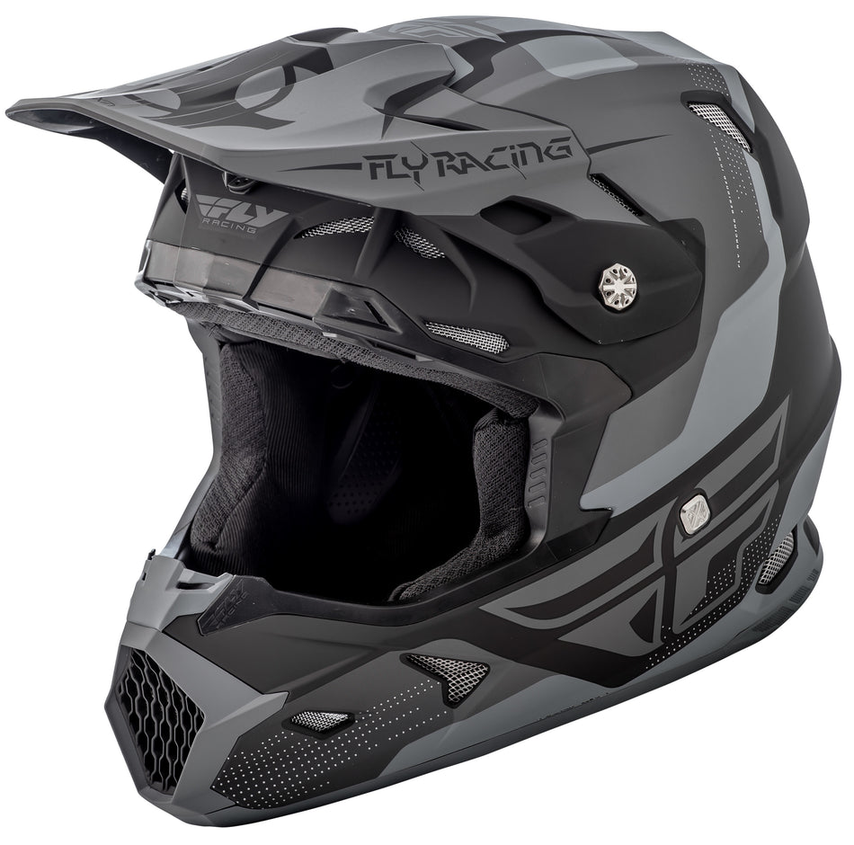 FLY RACING Toxin Original Helmet Matte Black/Grey 2x 73-85152X