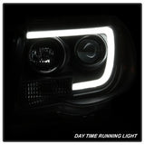 Spyder Toyota Tacoma 05-11 Projector Headlights - Light Bar DRL - Black PRO-YD-TT05V2-LB-BK 5084514