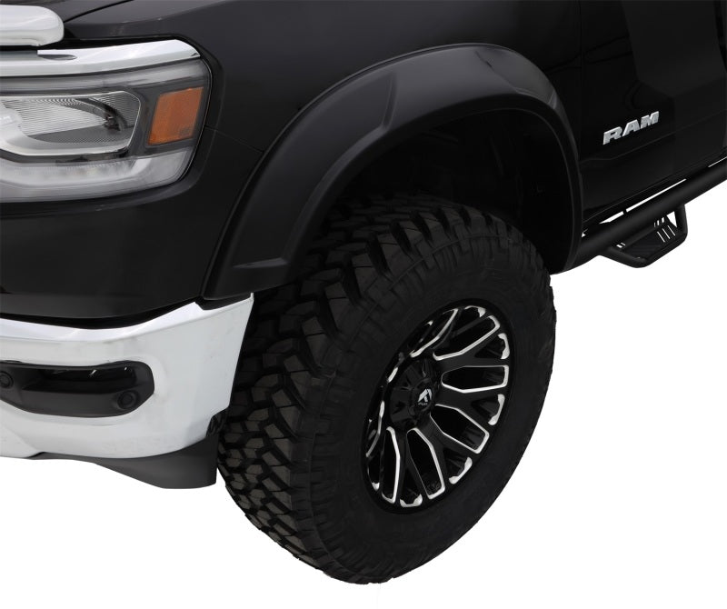 Bushwacker 19-22 Ram 1500 (Excl. Rebel/TRX) 76.3 & 67.4in Bed DRT Style Flares 4pc  - Blk / Smooth 50934-02